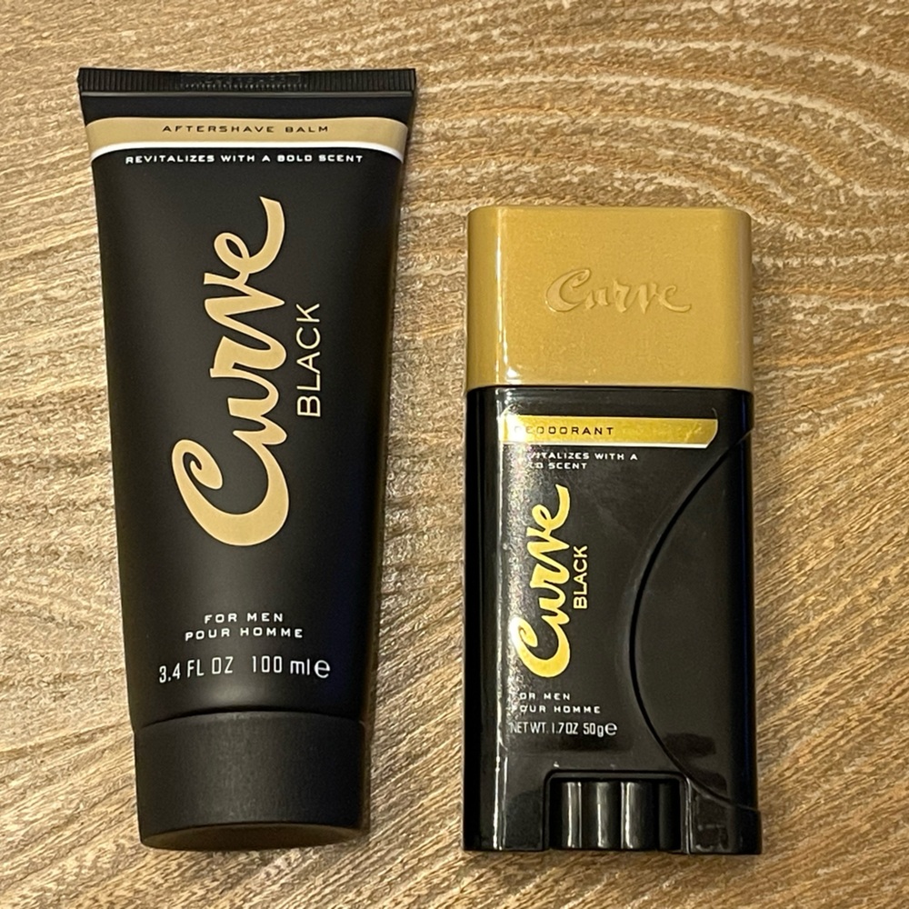 Curve Black aftershave balm and deodorant